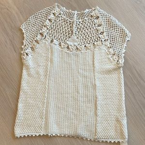 Ulla Johnson Crochet Knit Top, Size S